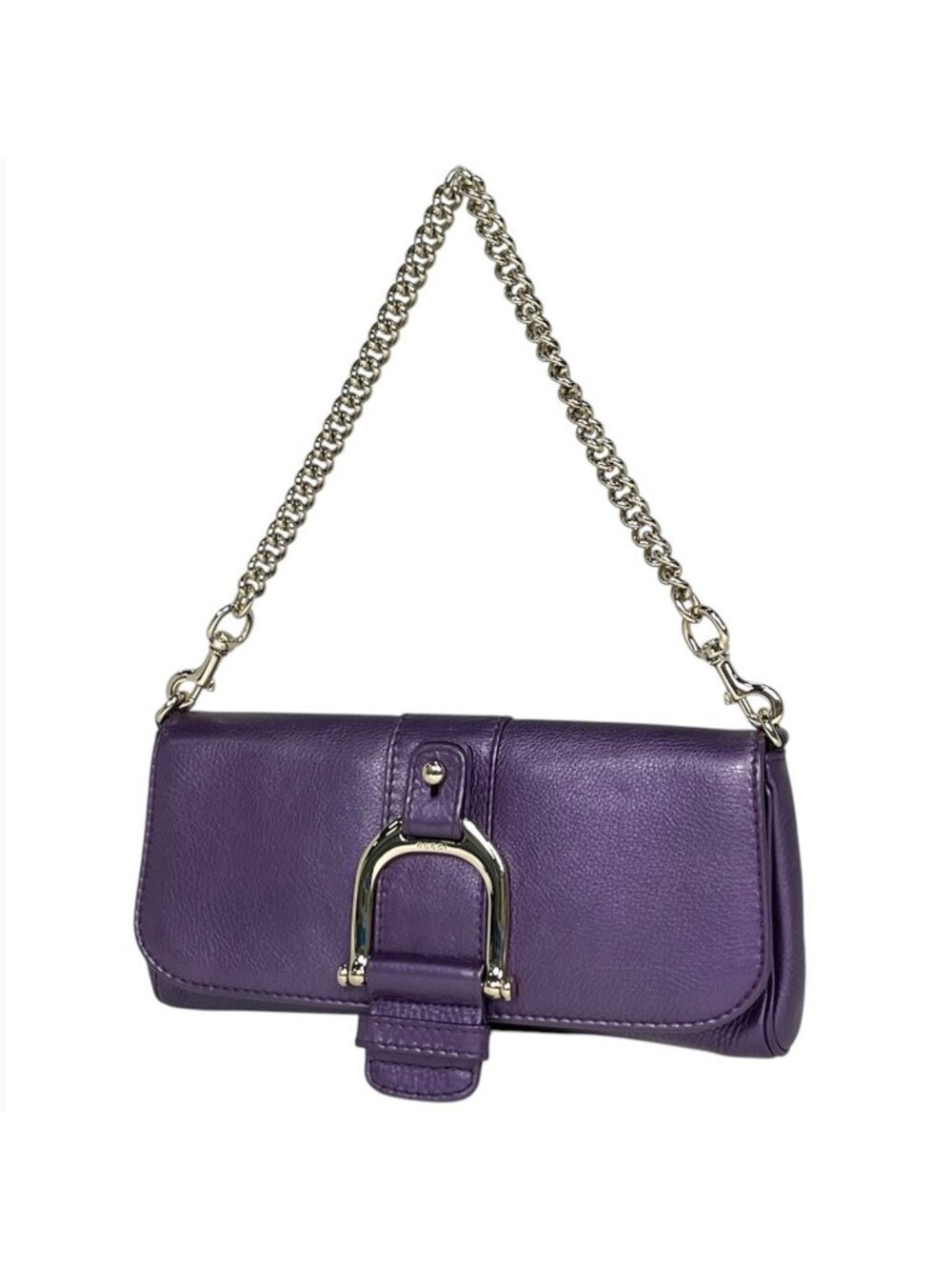 Gucci Shoulder Bag Greenwich 2-Way Leather Purple